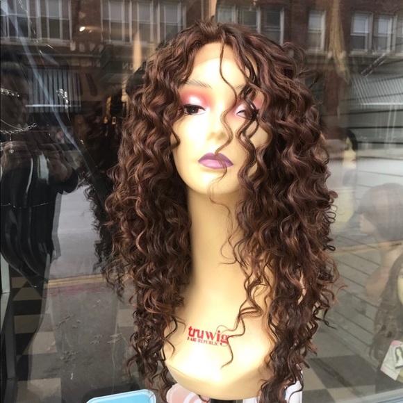 Long curly copper ginger brown Lacefront wig 2020 - Picture 3 of 8